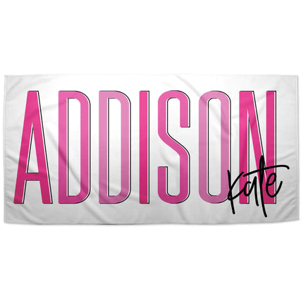 Multi-Color Outline Word Towel