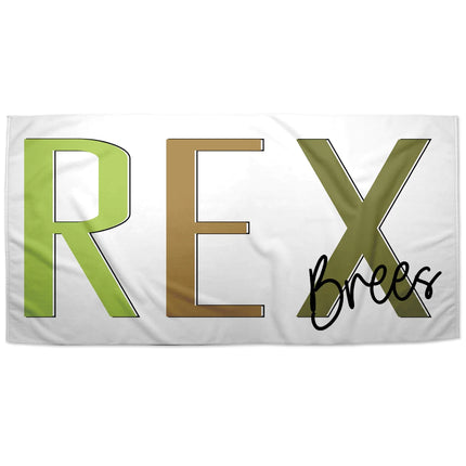 Multi-Color Outline Word Towel
