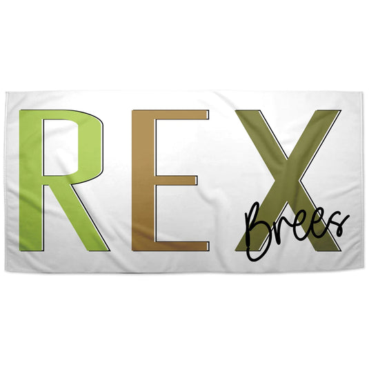 Multi-Color Outline Word Towel