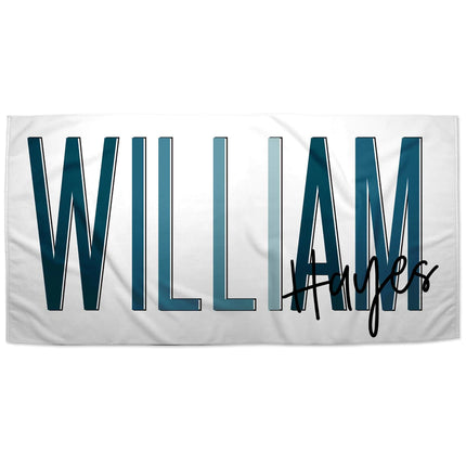 Multi-Color Outline Word Towel