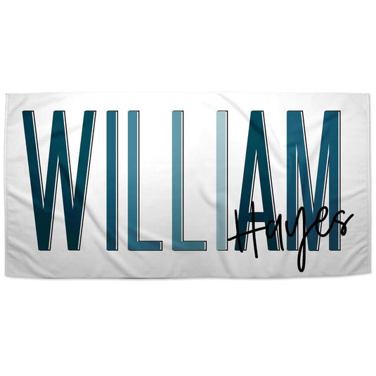 Multi-Color Outline Word Towel