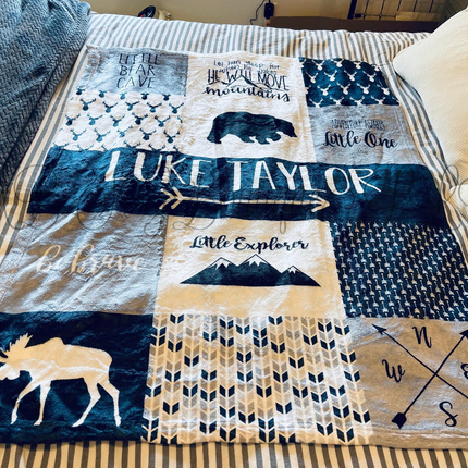 Woodland Personalized Baby Blanket