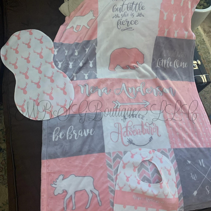 Woodland Personalized Baby Blanket