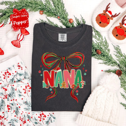 Coquette Christmas Bow Mama Tshirt