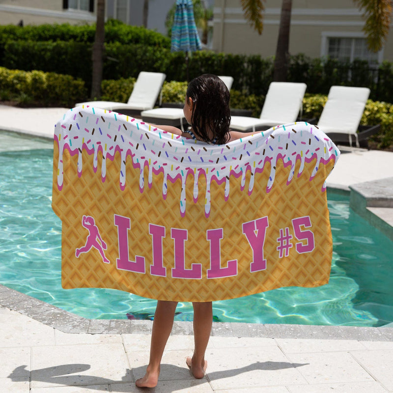 Load image into Gallery viewer, Ice Cream Drip Towels Softball &amp; Baseball
