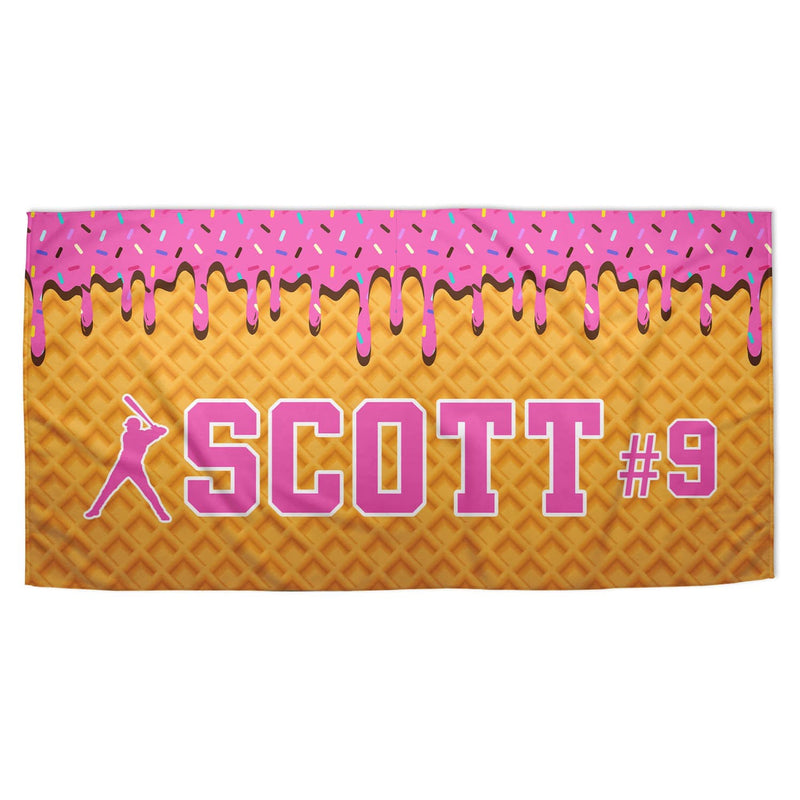 Load image into Gallery viewer, Ice Cream Drip Towels Softball &amp; Baseball
