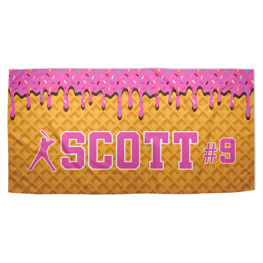 Ice Cream Drip Towels Softball & Baseball