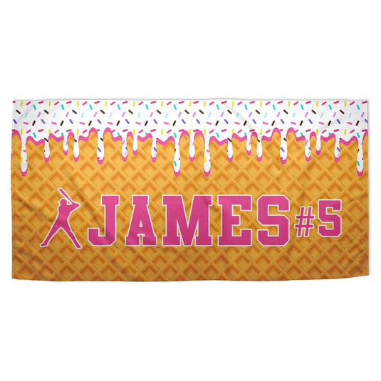 Ice Cream Drip Towels Softball & Baseball
