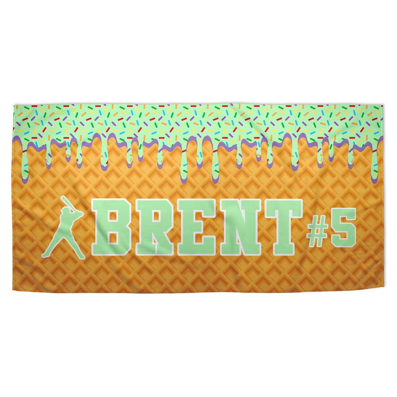 Load image into Gallery viewer, Ice Cream Drip Towels Softball &amp; Baseball
