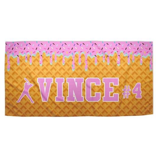 Ice Cream Drip Towels Softball & Baseball