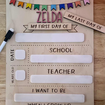 First day school Personalized Sign