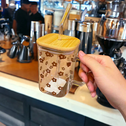 Square Glass Coffee Tumbler