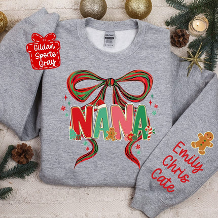 Coquette Christmas Bow With Title Personalized SweatShirt