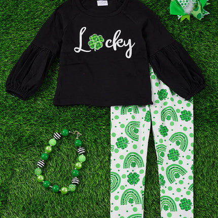 Lucky with leggings