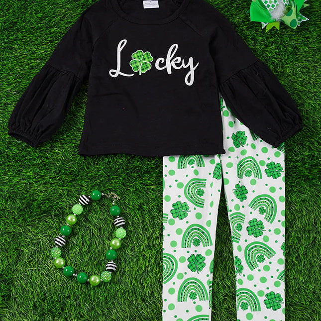 Lucky with leggings