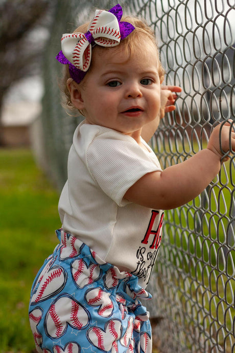 Baseball my heart is on the field & bloomies set