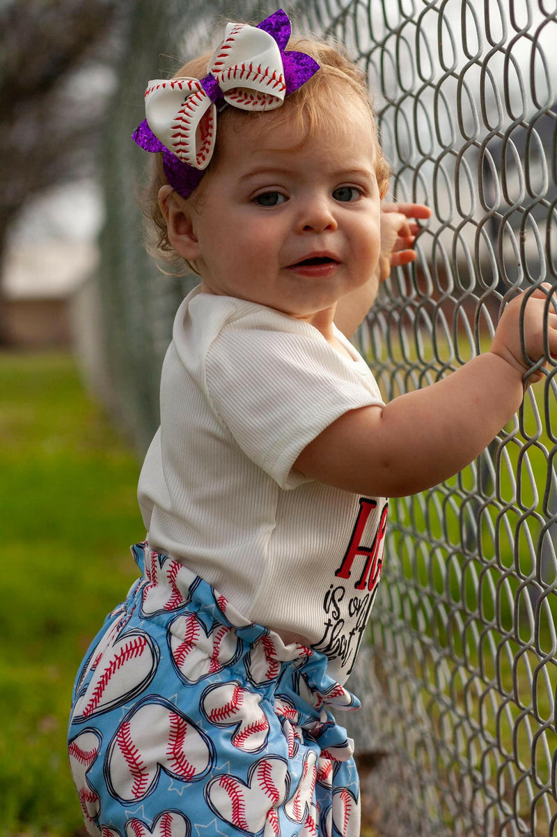 Load image into Gallery viewer, Baseball my heart is on the field &amp; bloomies set
