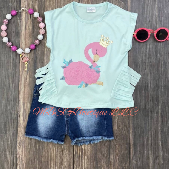 Flamingo short set