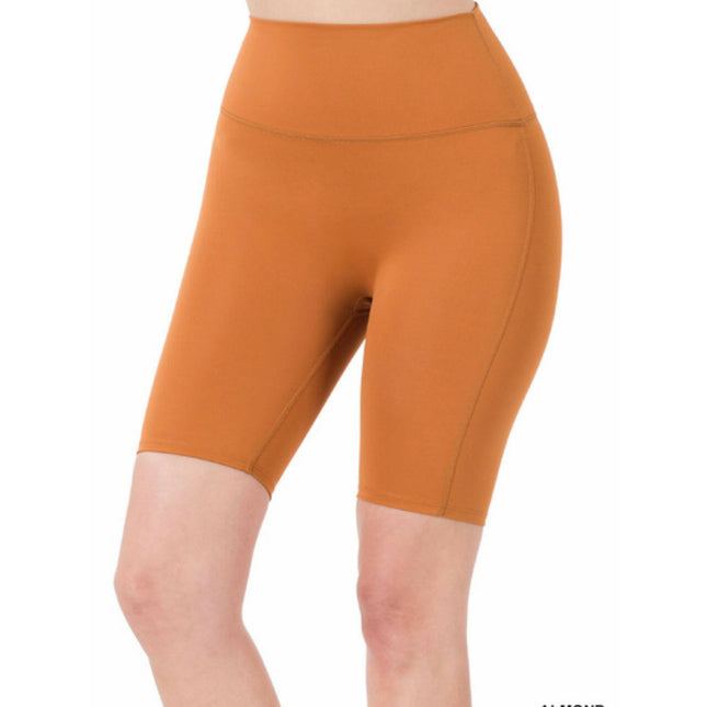 ATHLETIC HIGH RISE BIKER SHORTS