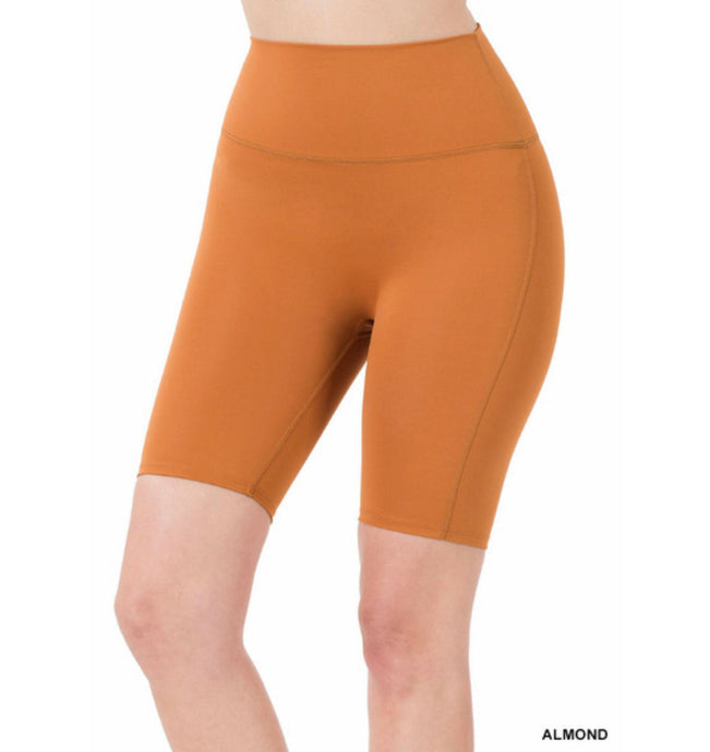 ATHLETIC HIGH RISE BIKER SHORTS